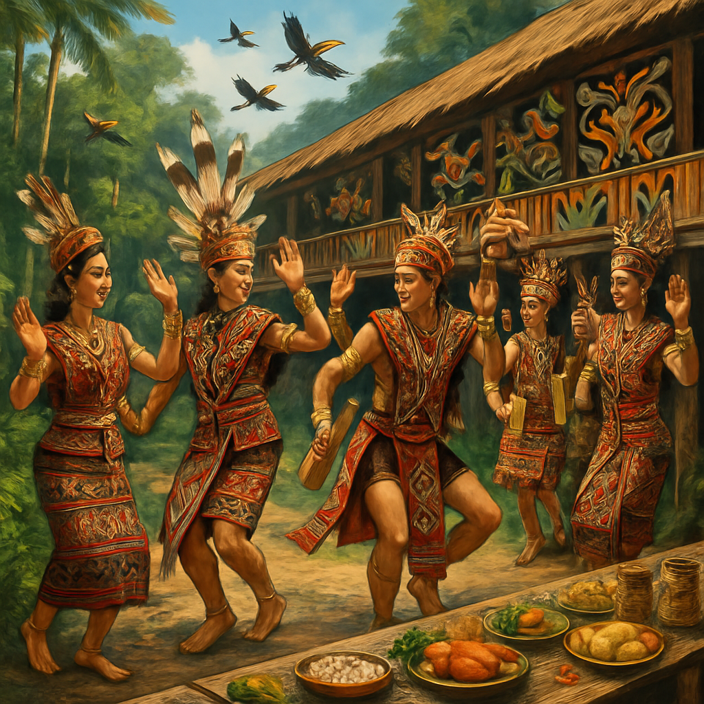 Gawai Harvest Festival Sarawak Numbered painting kits