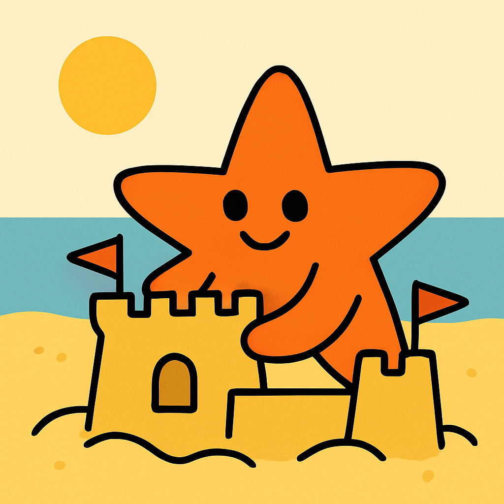 Starfish Sandcastle Team Paint by numbers kits