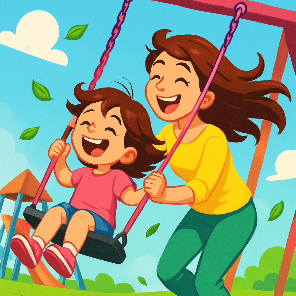 Park Swing Shared Laughter painting number kit