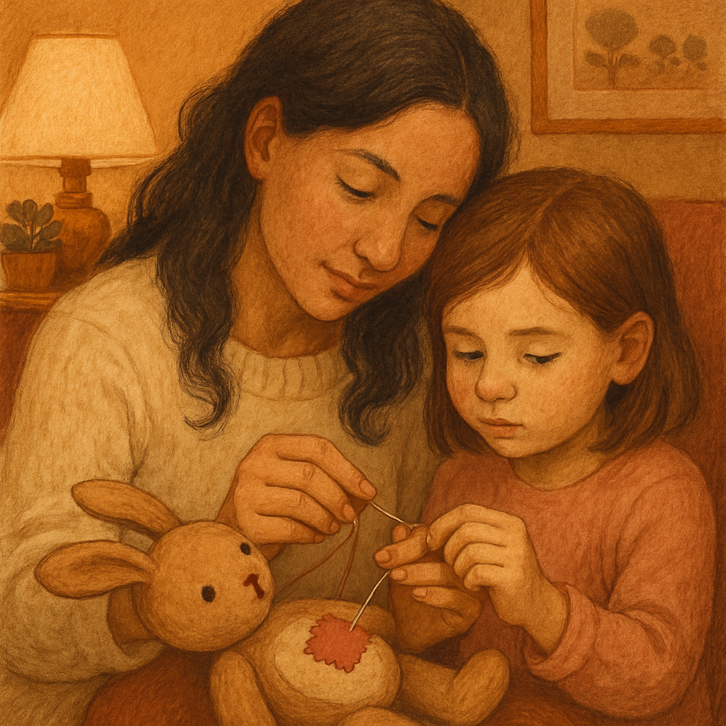 Quiet Sewing Circle Bond Number painting