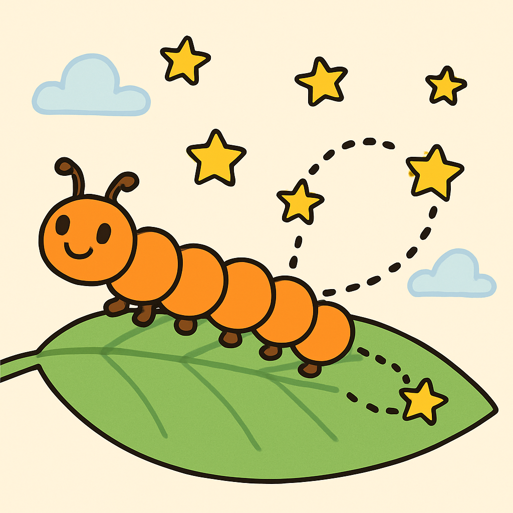Constellation Caterpillar Trail paint by numbers