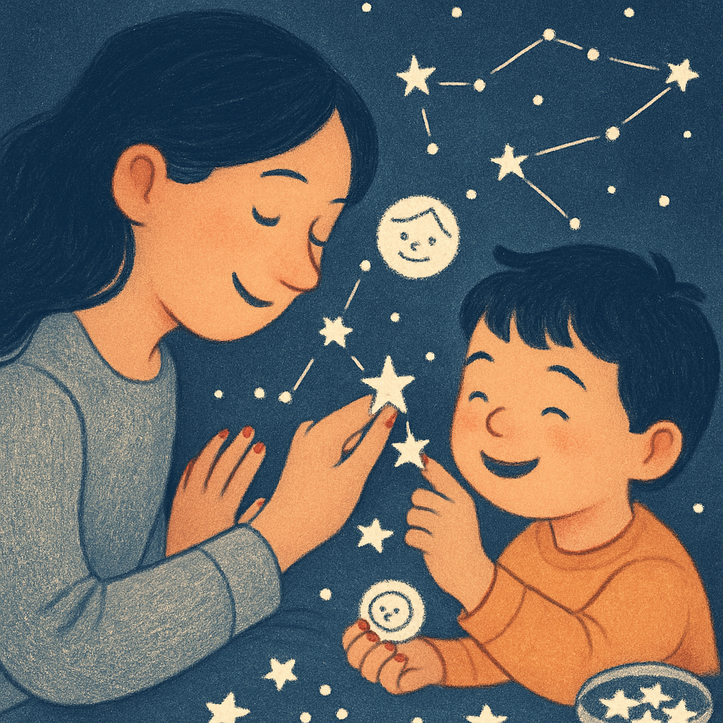 Bedtime Star Chart Craft paint by numbers