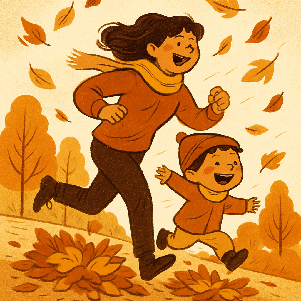 Autumn Leaf Parade painting number kit