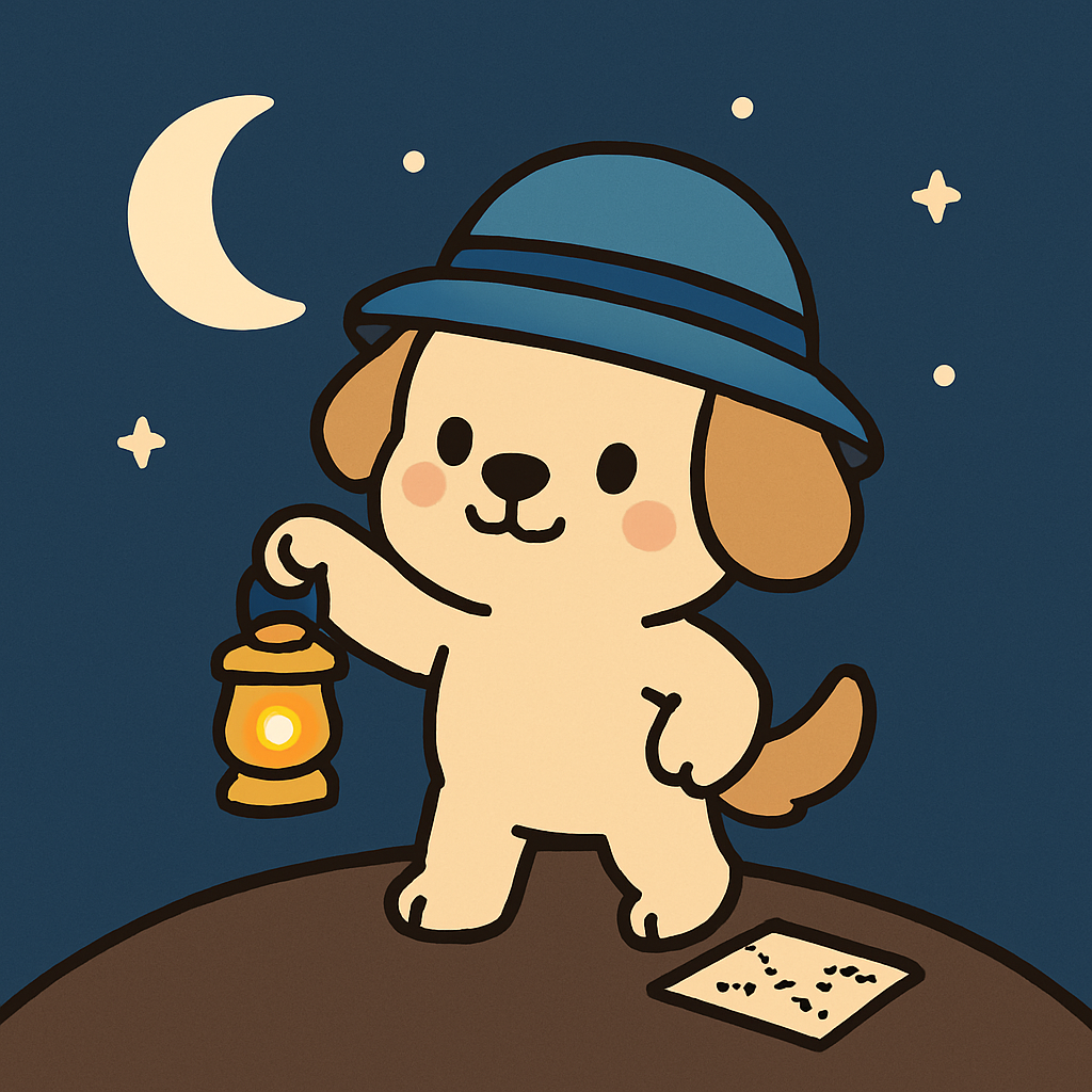 Moonbeam Puppy Explorer Number painting