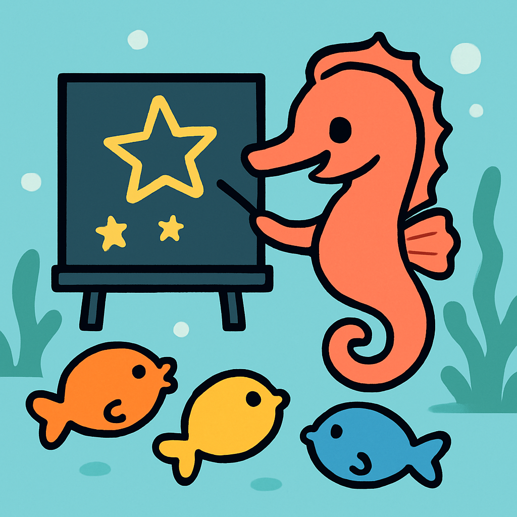 Starlight Seahorse School Paint by numbers kits