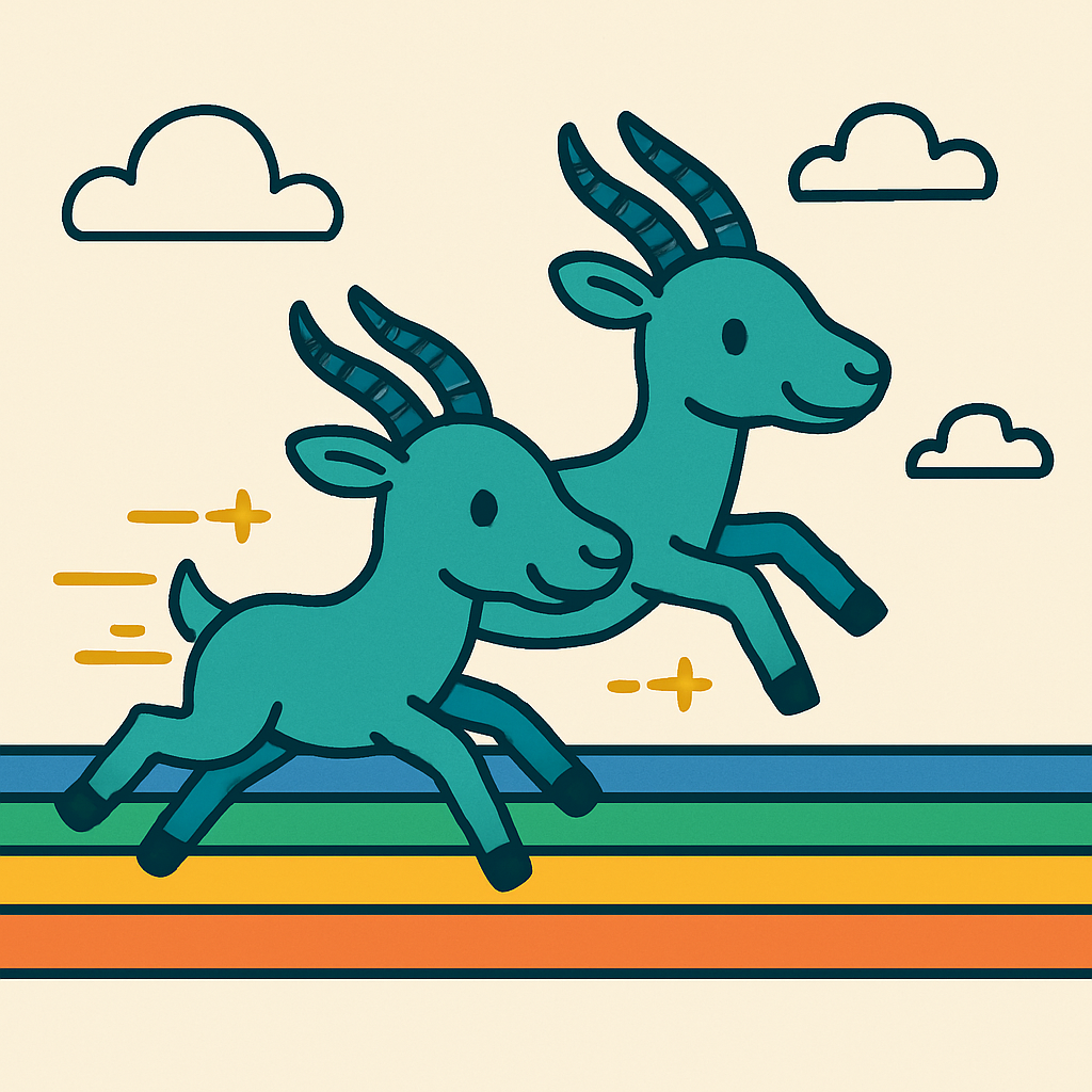 Galaxy Gazelle Race Number painting