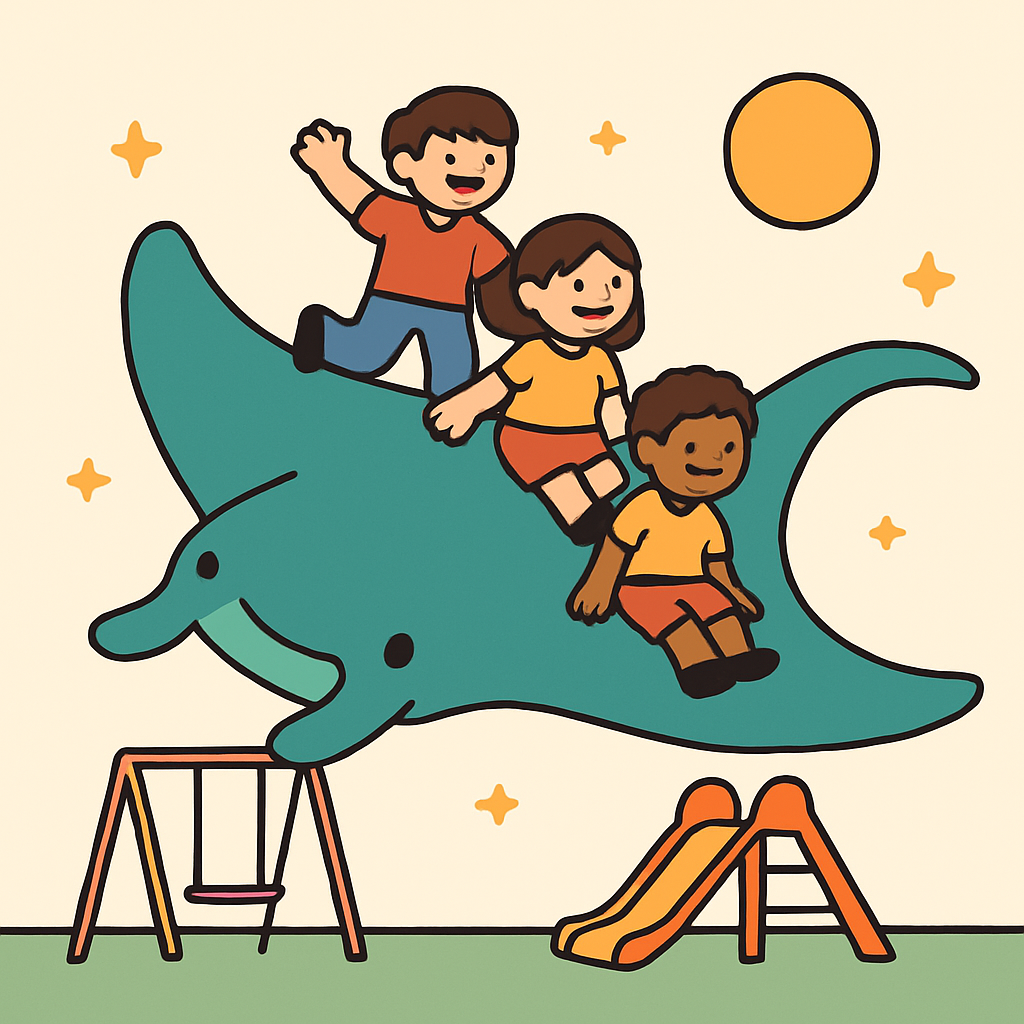 Meteor Manta Playground Paint by numbers art