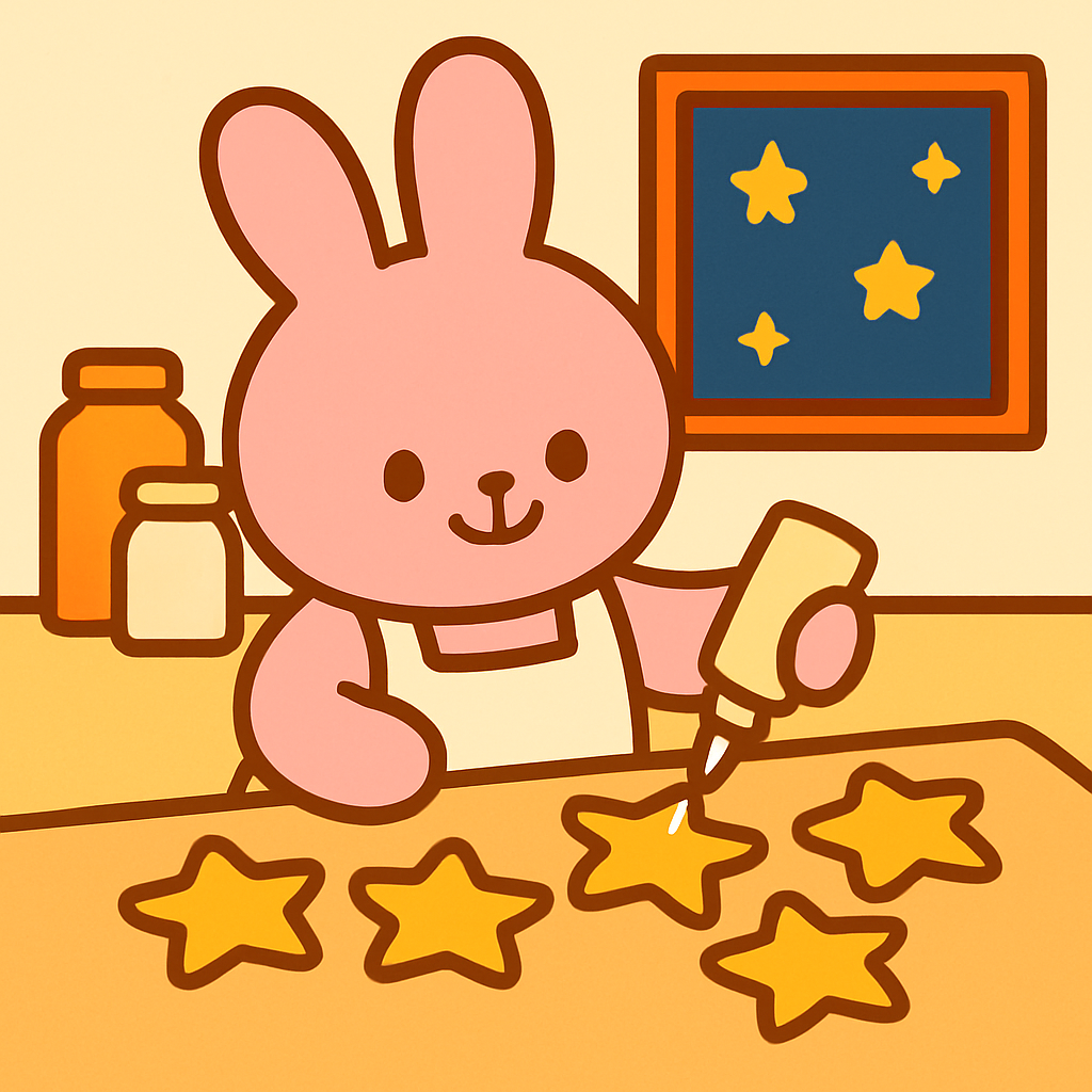 Comet Bunny Baker paint by numbers