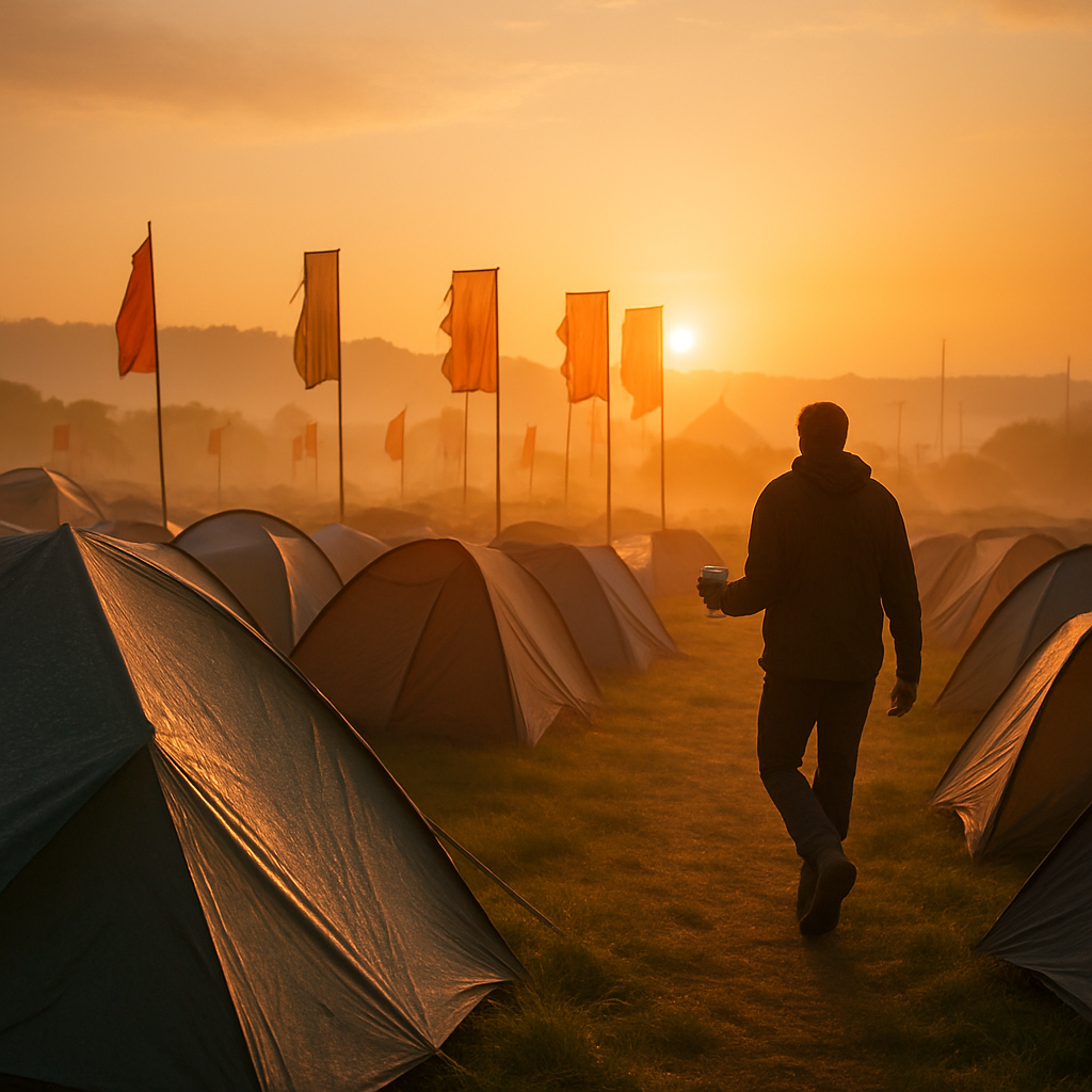 Glastonbury Field Sunrise Numbered painting kits