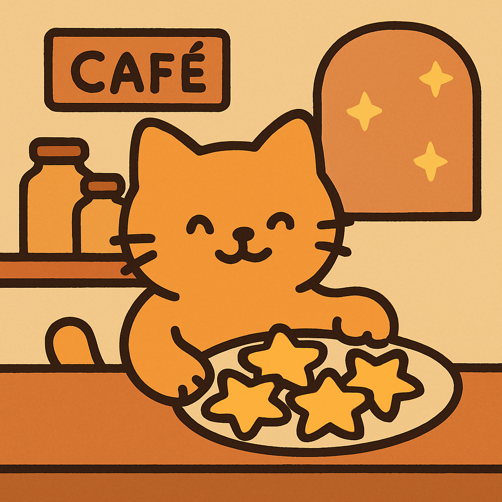 Comet Cat Café paint by number