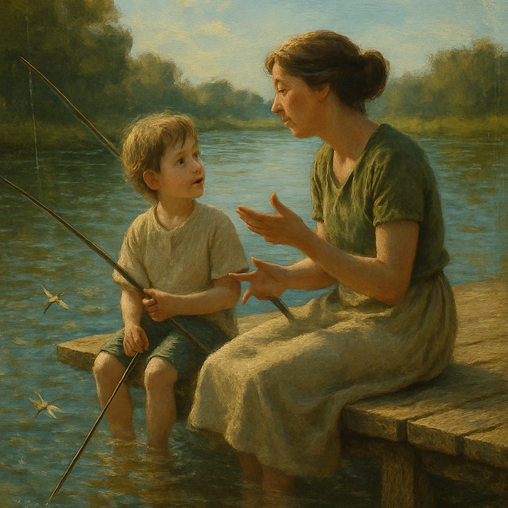 Fishing Pond Storytelling Number painting