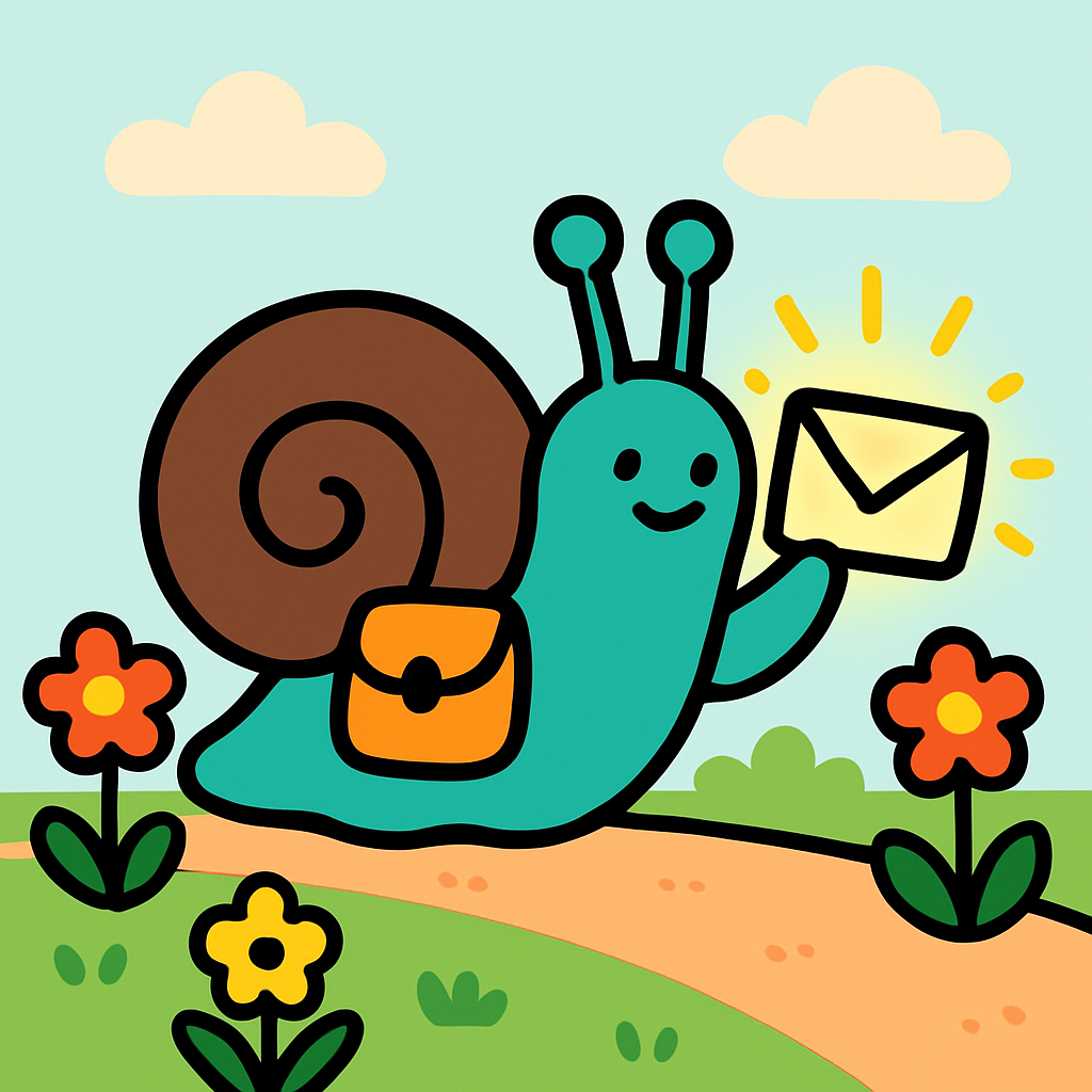 Solar Snail Delivery Number painting