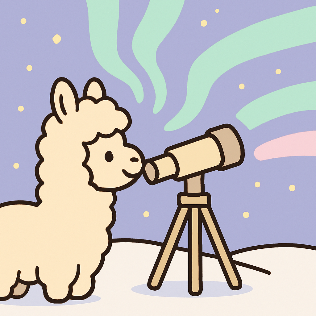 Aurora Alpaca Observatory Numbered painting kits