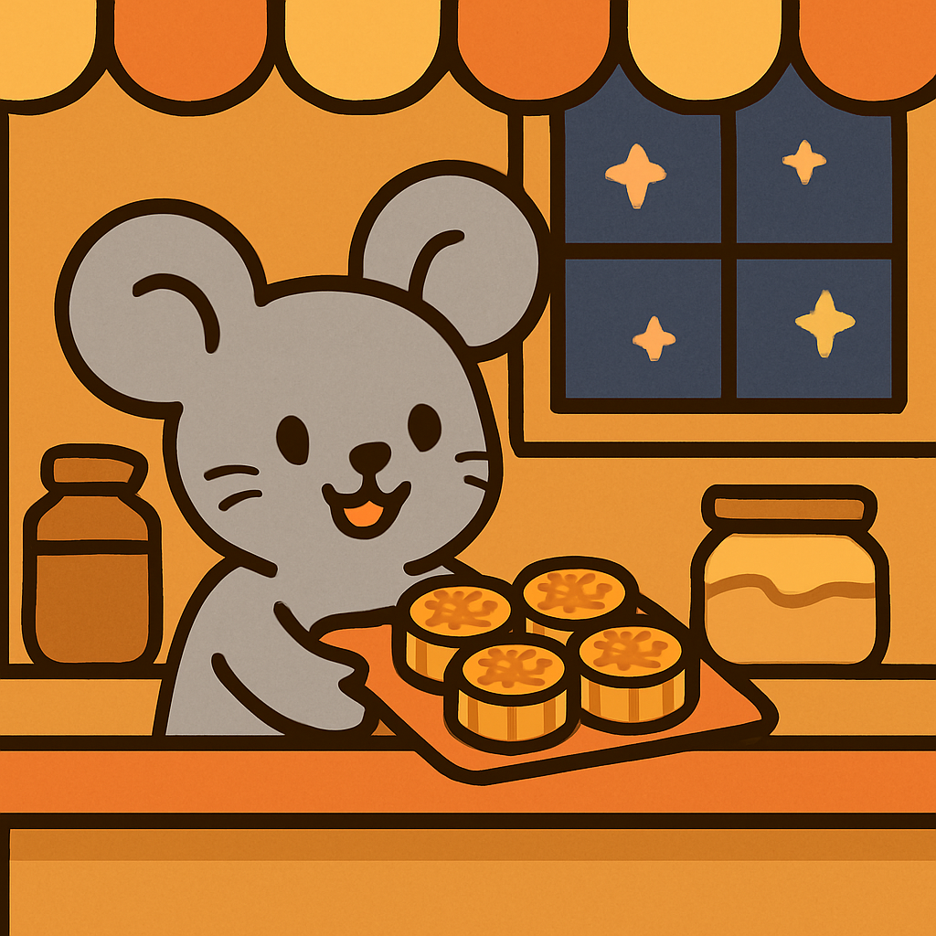Mooncake Mouse Bakery paint by number