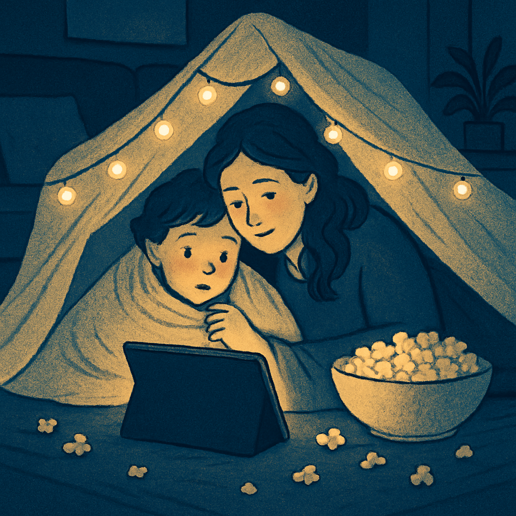 Pajama Fort Movie Night paint by numbers