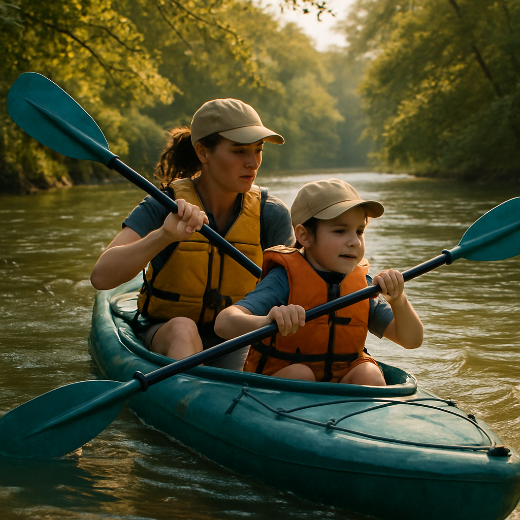 River Kayak Training Paint by numbers art