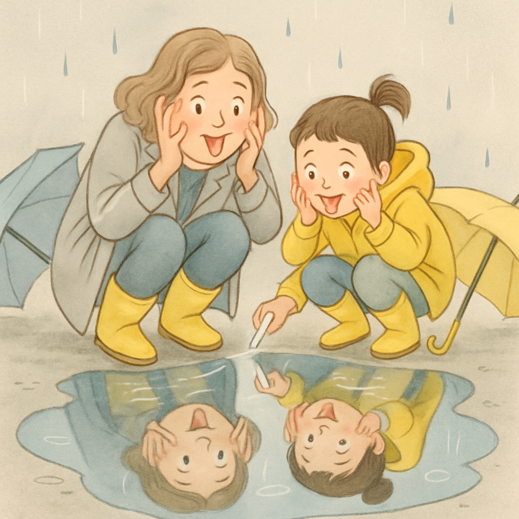 Puddle Reflections Self Portrait DIY paint by numbers