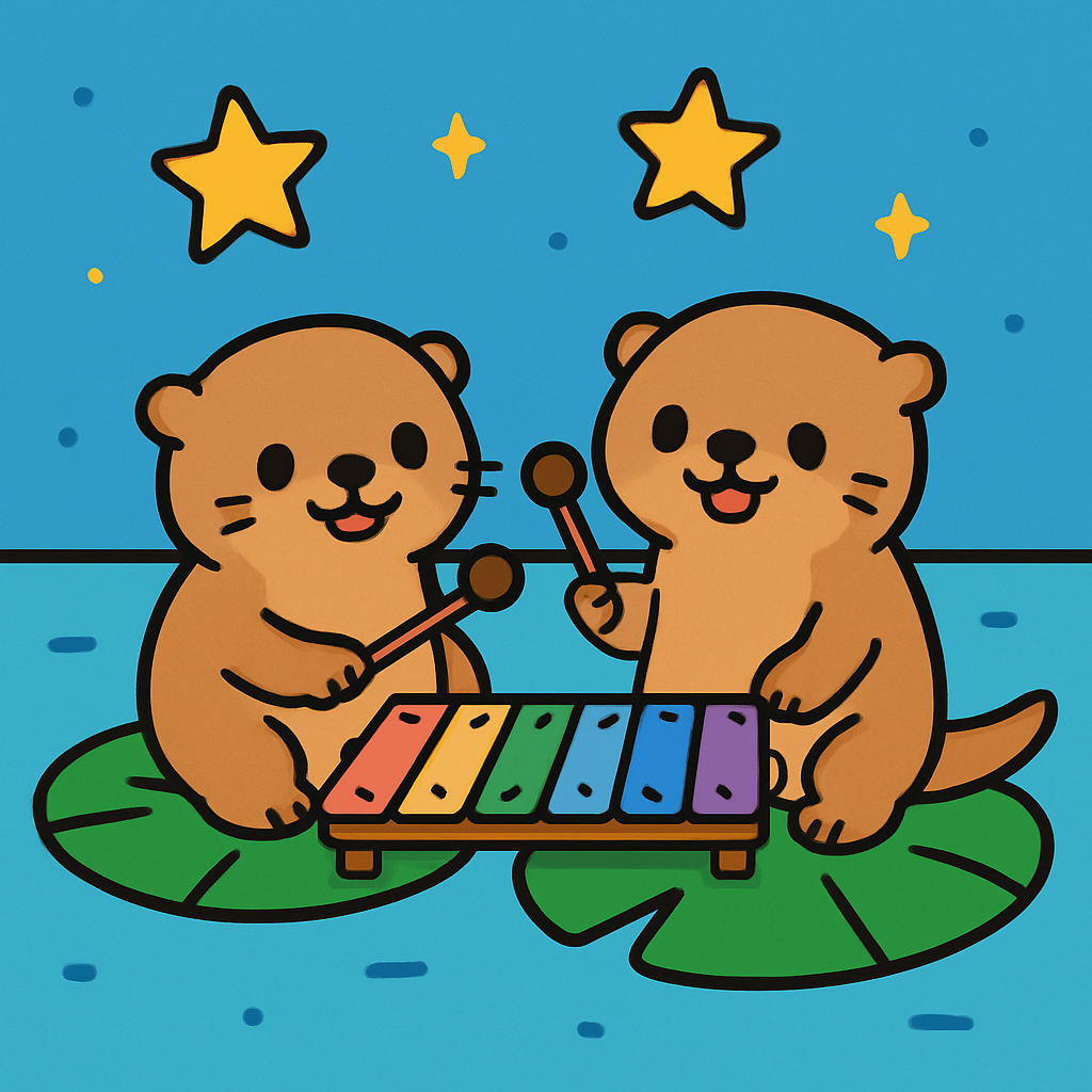 Orbiting Otter Orchestra II Numbered painting kits