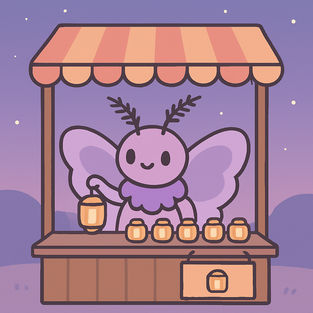 Moonlight Moth Market paint by color