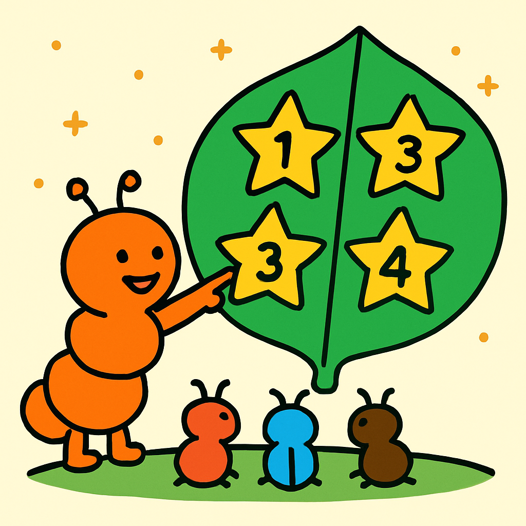 Comet Caterpillar Counting Paint by numbers art