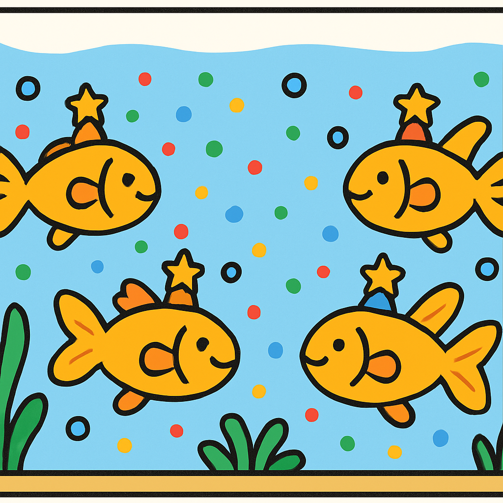 Galaxy Goldfish Parade Paint by numbers kits