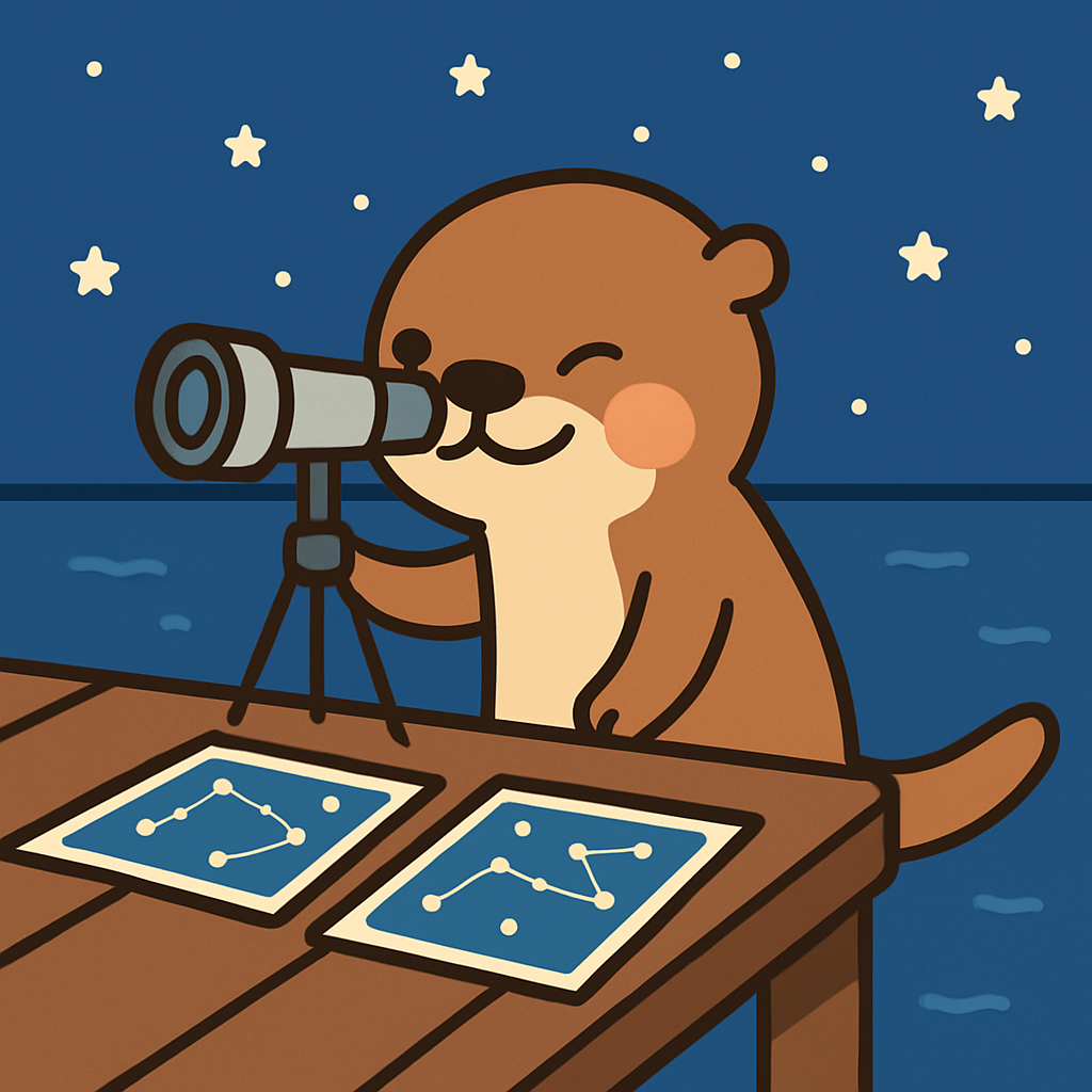 Orbiting Otter Observatory Numbered painting kits
