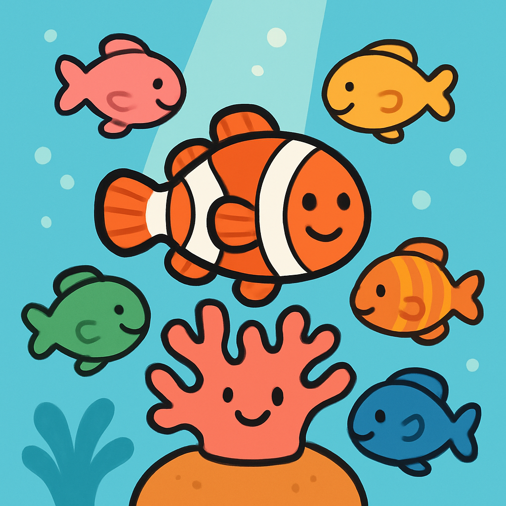 Rainbow Reef Friends paint by number