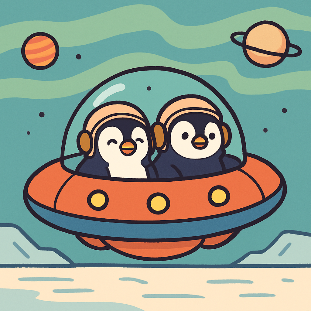 Starship Penguin Pilots paint by numbers