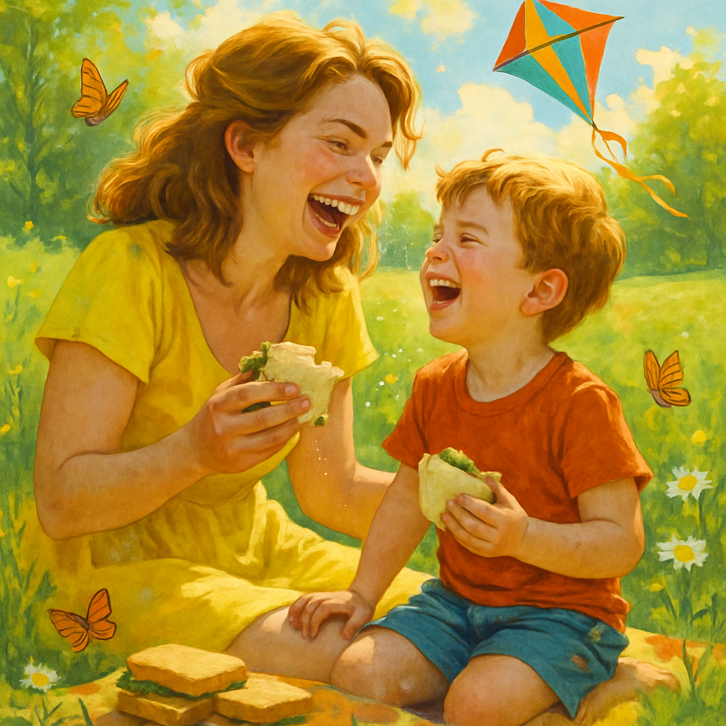 Picnic Blanket Laughter DIY paint by numbers