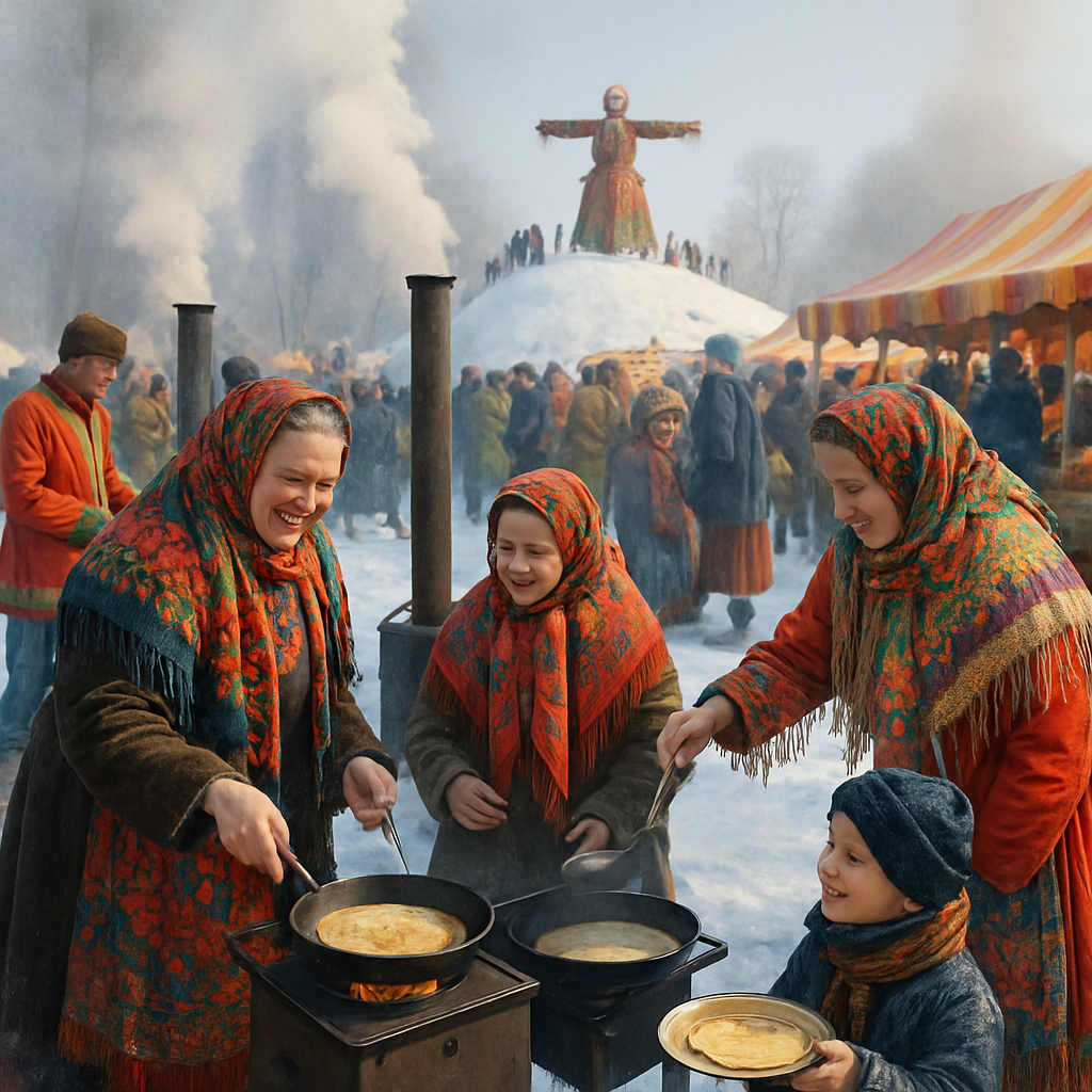 Maslenitsa Pancake Festival In Moscow paint by color