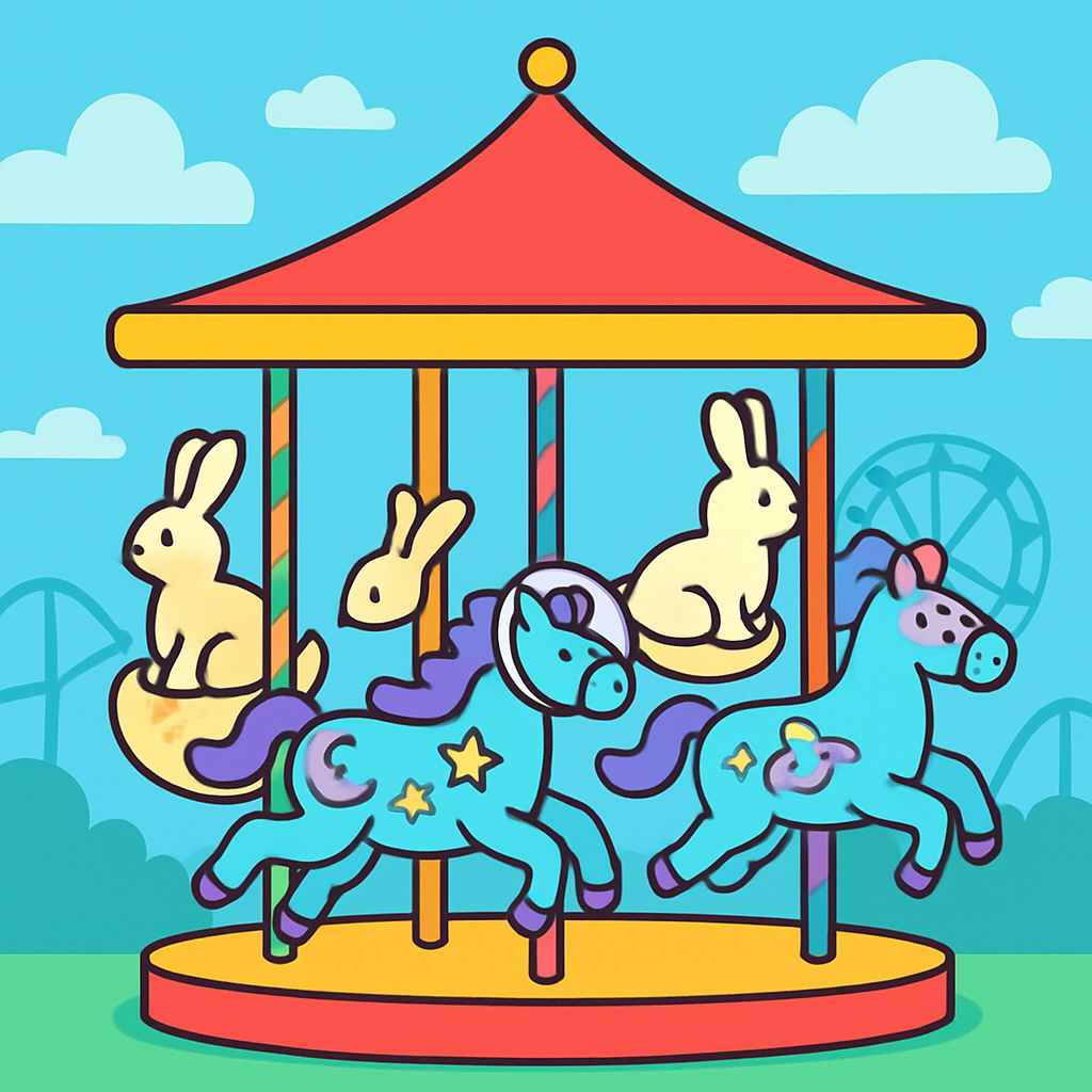 Cosmic Carousel Creatures Paint by numbers kits
