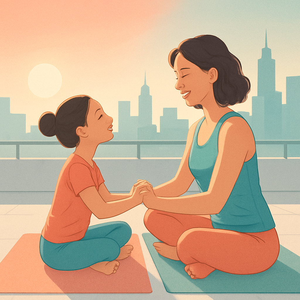 Sunrise Yoga Partner Numbered painting kits