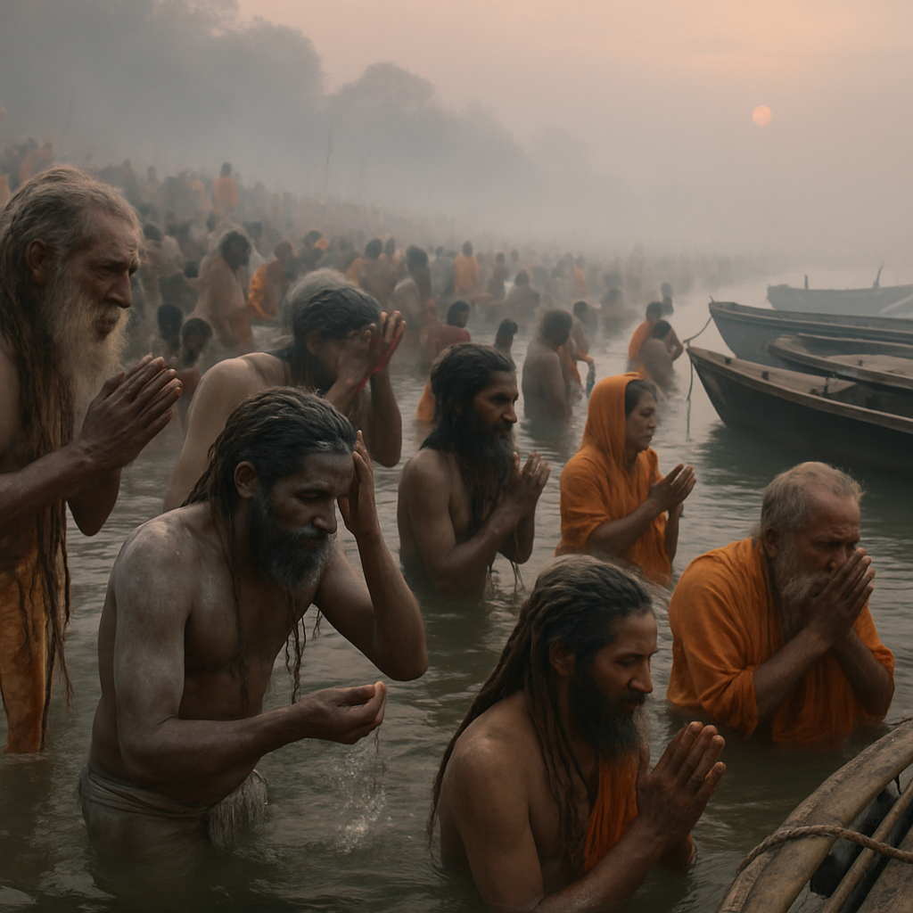 Kumbh Mela River Baths paint by number