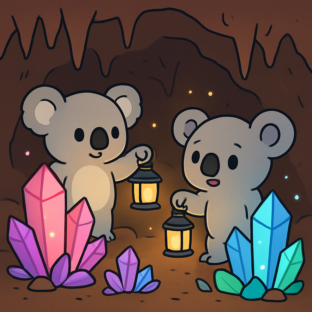 Crystal Cavern Koalas paint by number