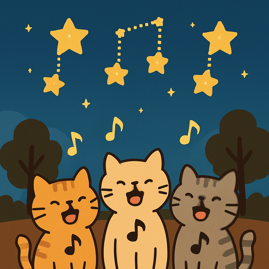 Constellation Cat Choir Paint by numbers art