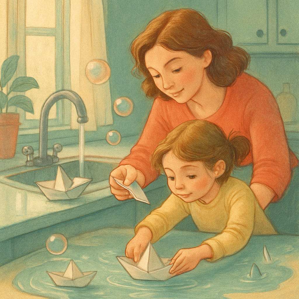 Making Paper Boats paint by color
