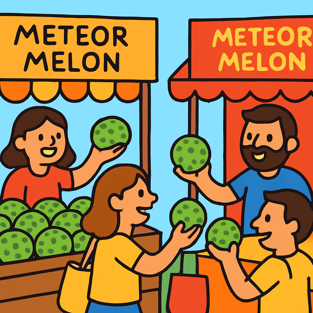 Meteor Melon Market Paint by numbers art
