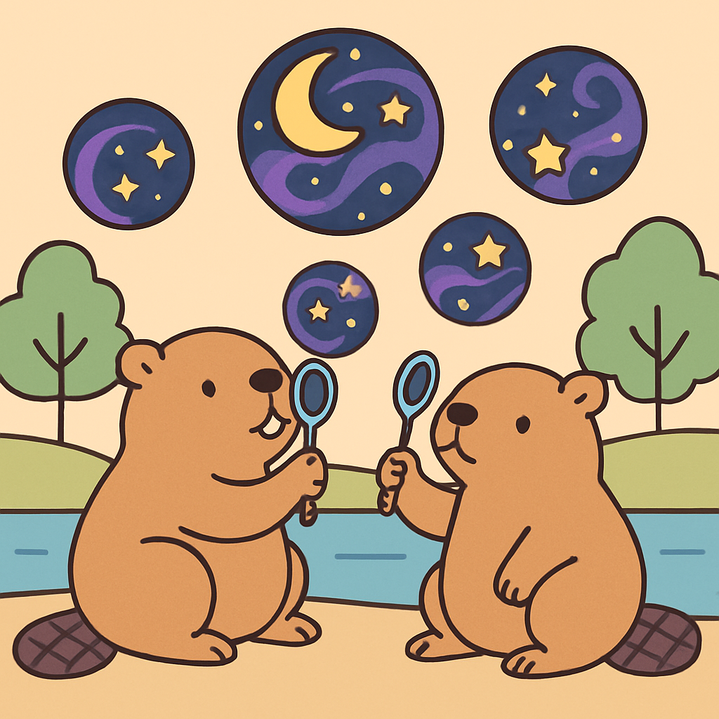Bubble Galaxy Beavers paint by numbers