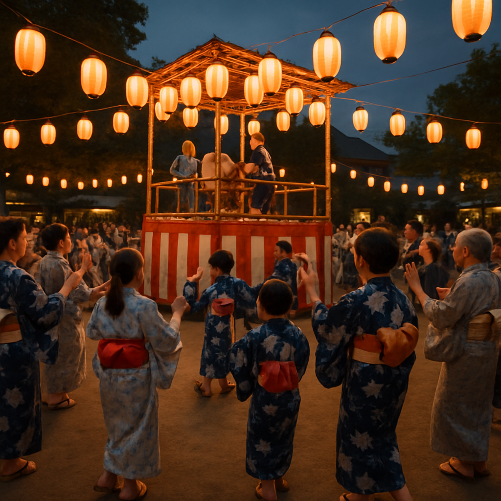 Obon Bon Odori Night Dance Numbered painting kits