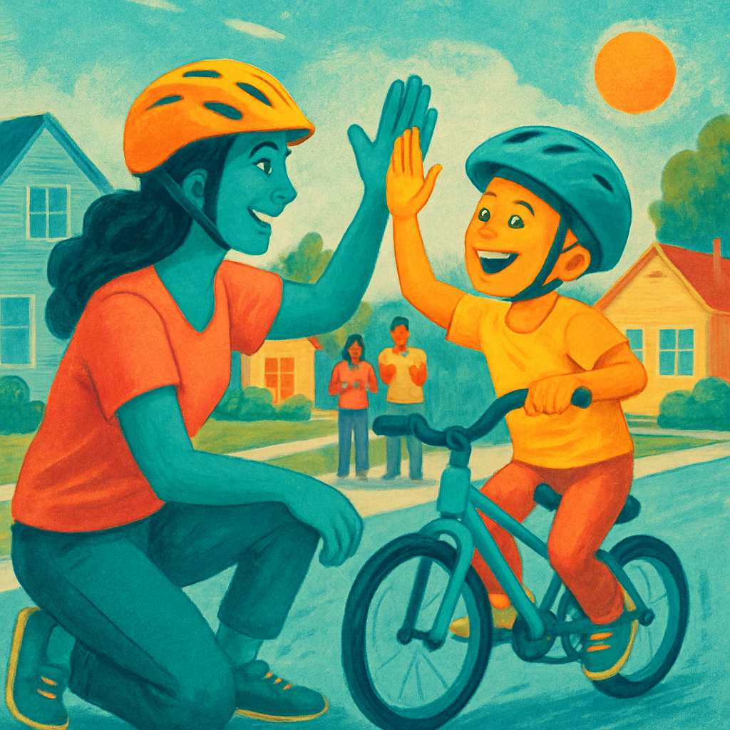 Bike Helmet High Five DIY paint by numbers