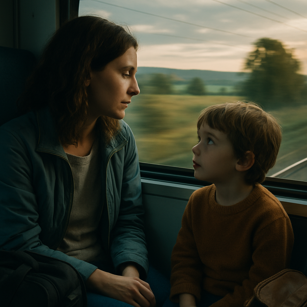 Train Window Conversation Paint by numbers art