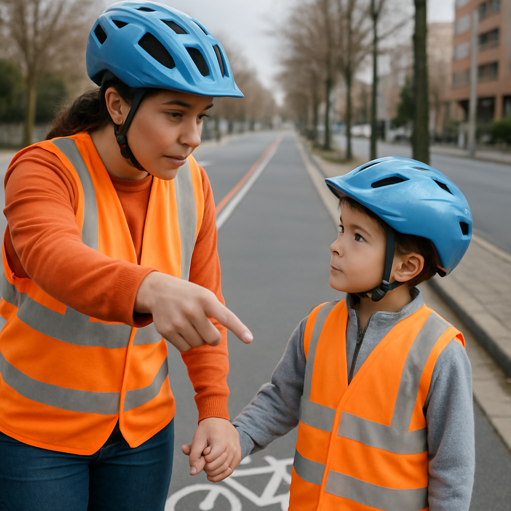Bike Lane Safety Lesson Paint by numbers art