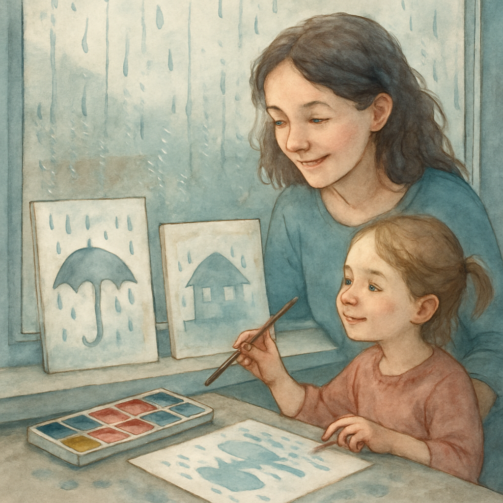 Rainy Window Painting Painting by numbers kit