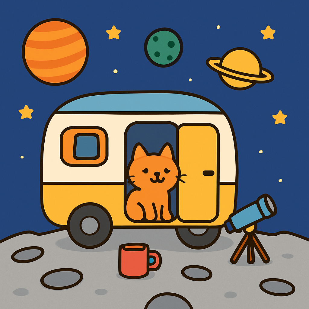 Cosmic Cat Camper paint by color