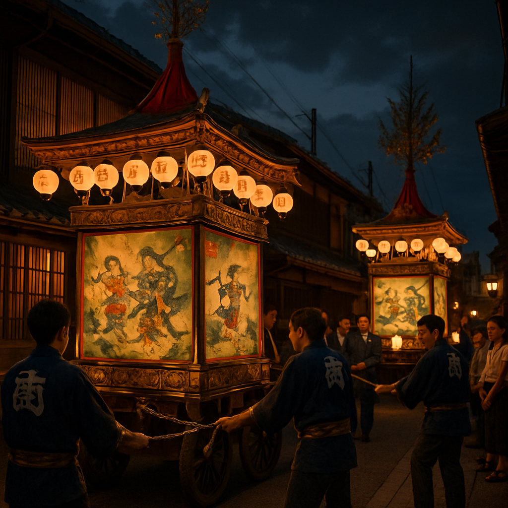 Gion Night Yamaboko Float Lighting Paint by numbers kits