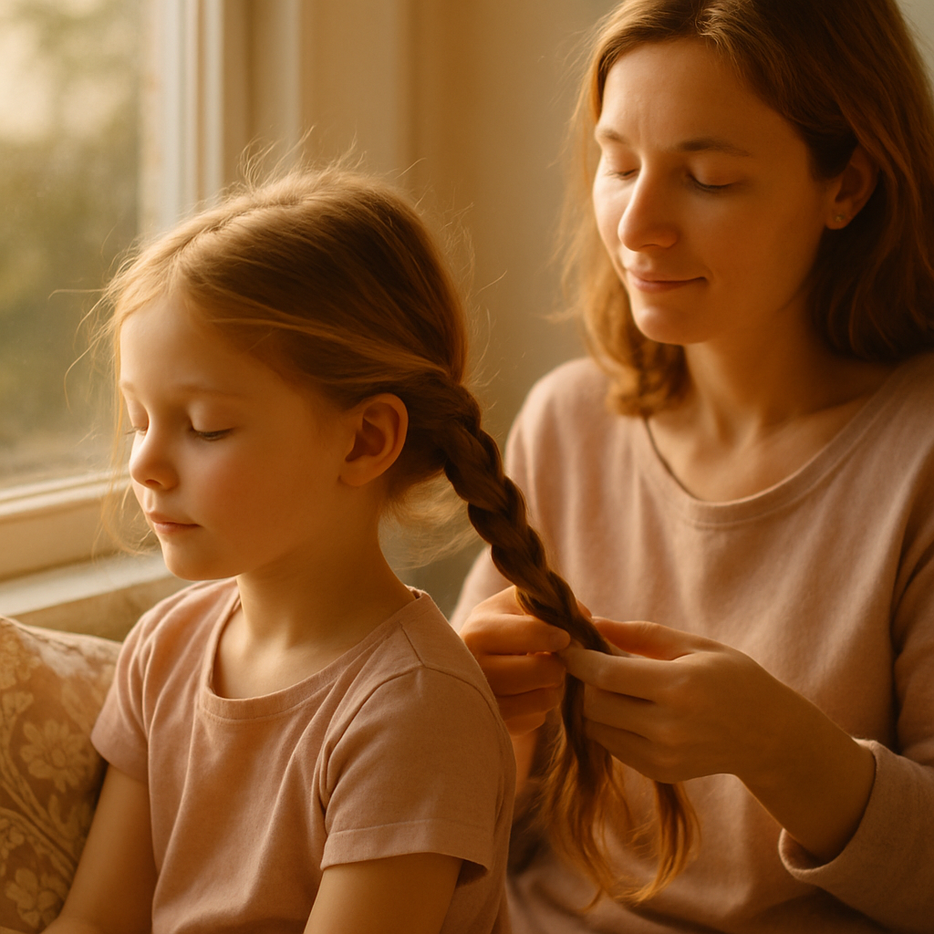 Sunlit Hair Braid paint by number