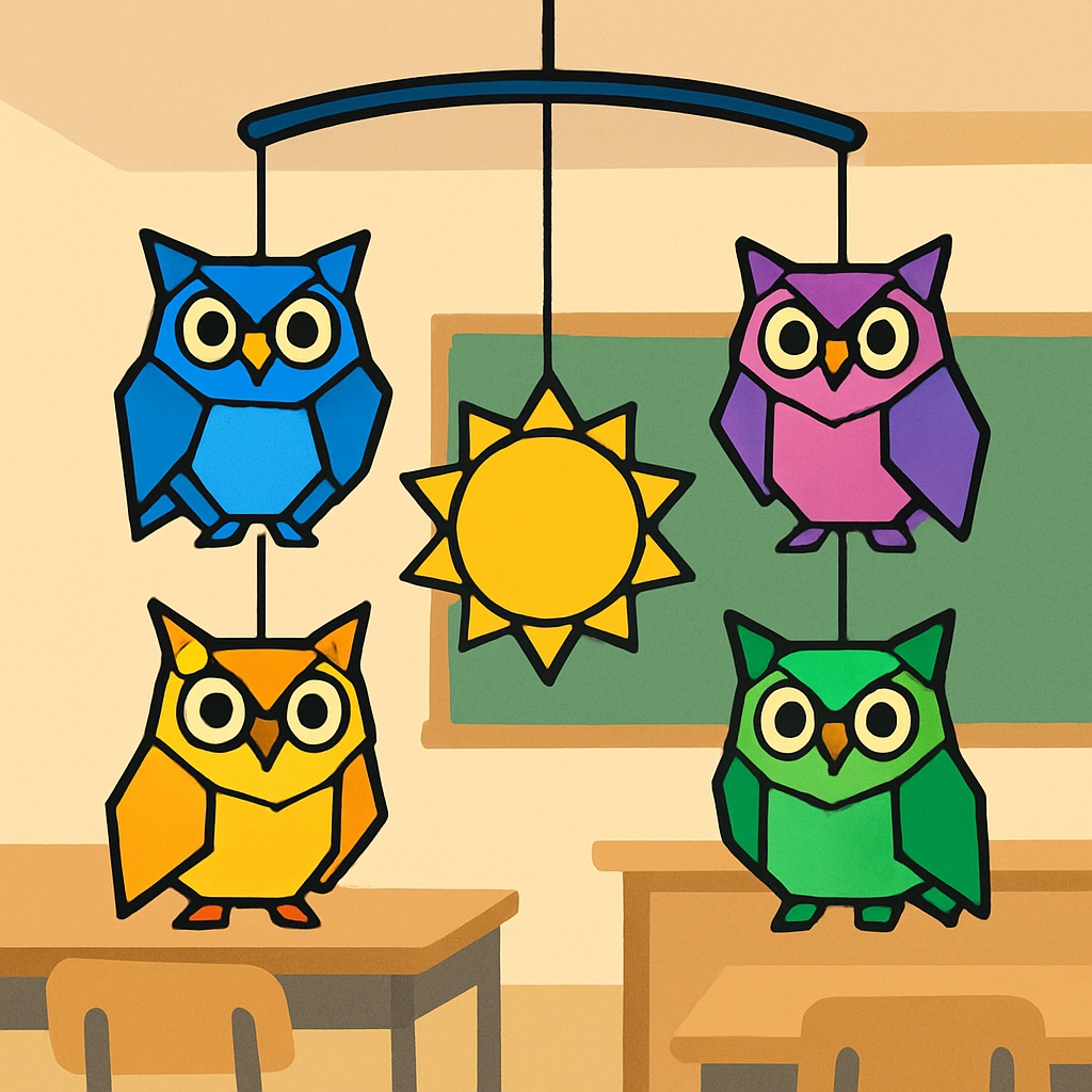 Orbiting Origami Owls DIY paint by numbers