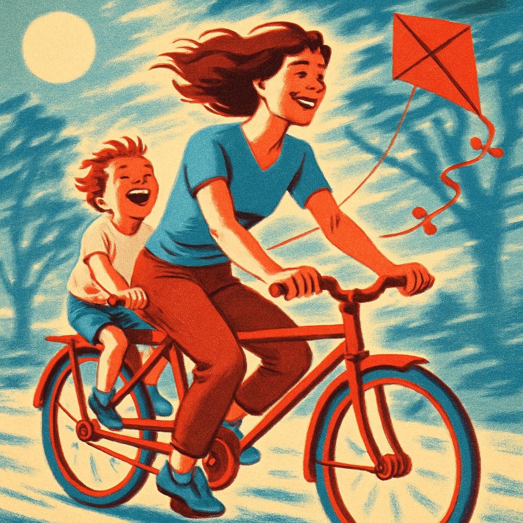Bicycle Tandem Joy painting number kit