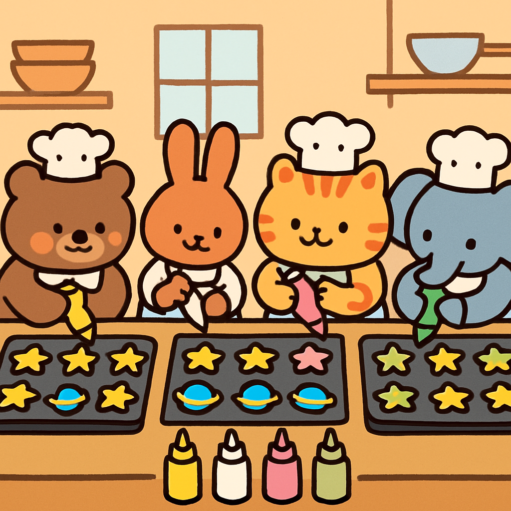 Cosmic Cookie Cooks painting number kit