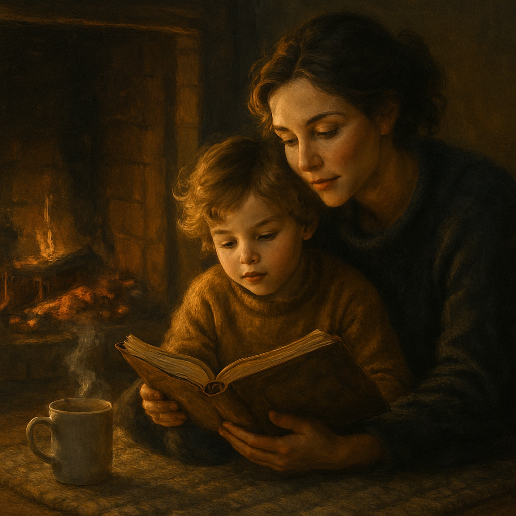 Fireplace Story Night DIY paint by numbers